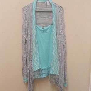 Cardigan and tank